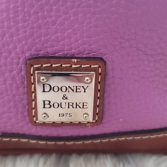 Dooney & Bourke Purple and Brown Satchel - Picture 2 of 8